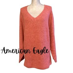 NWOT AMERICAN EAGLE 🦅 Oversized V-Neck Sweater Size L